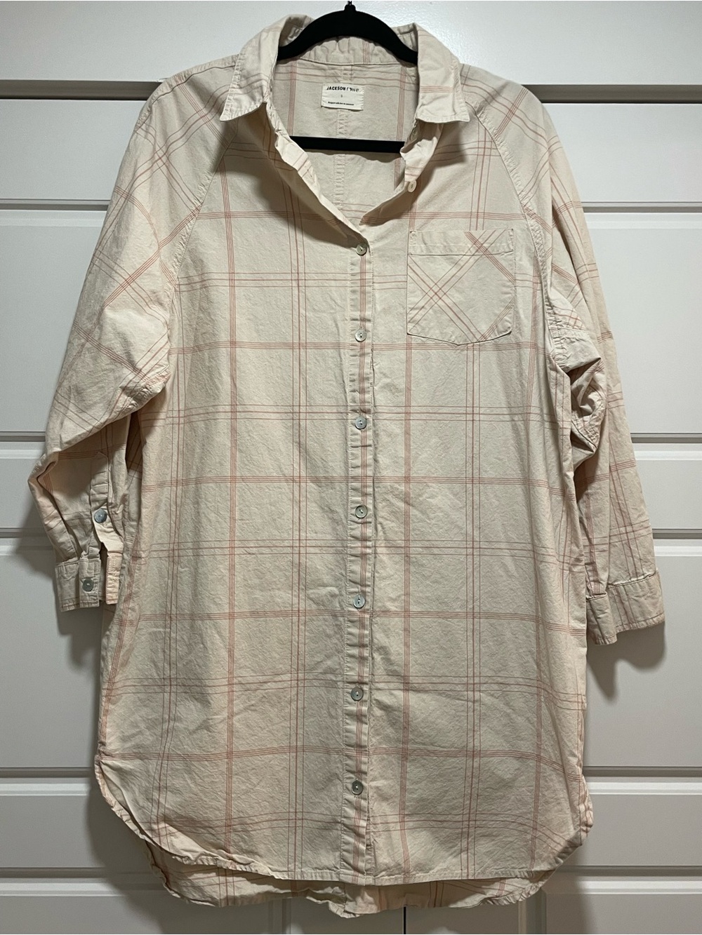 Jackson Rowe Beau Plaid Button-Down Shirt Dress